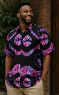 Tie-Dye Men's Short Sleeve Shirt