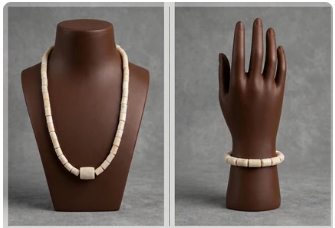 Authentic Coral Bead Necklace & Bangle Set