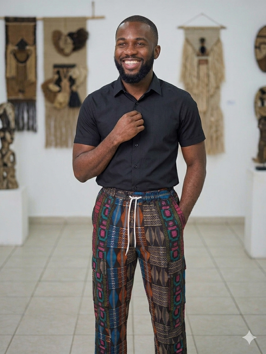 Ankara Multicolor abstract Men's Cargo Pants