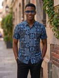 Bogolan Patchwork Print Short-Sleeve Shirt