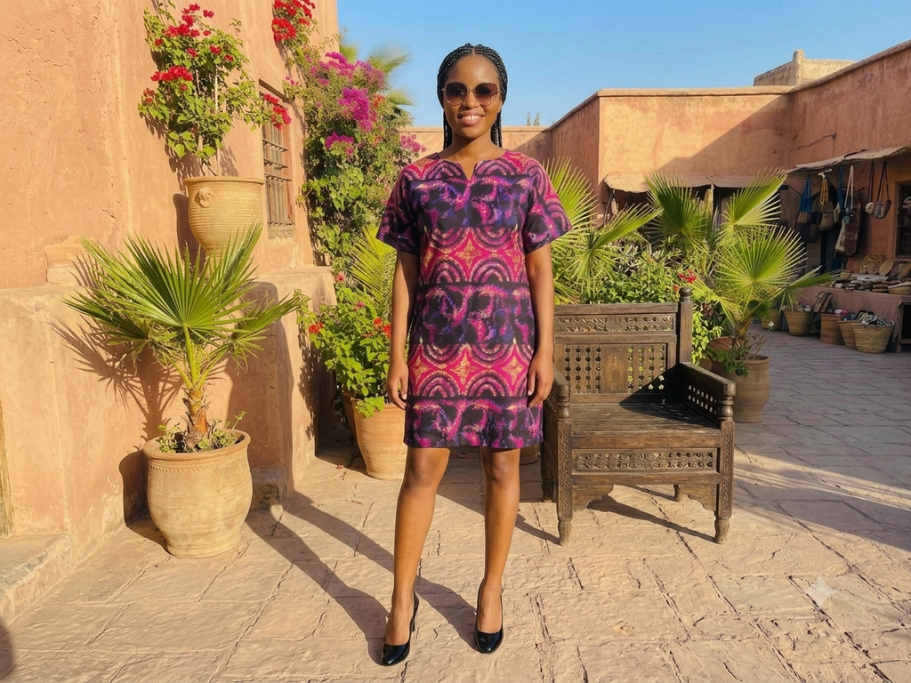African Print Shift Dress