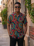 Ankara Swirl Multicolor Short-Sleeve Shirt