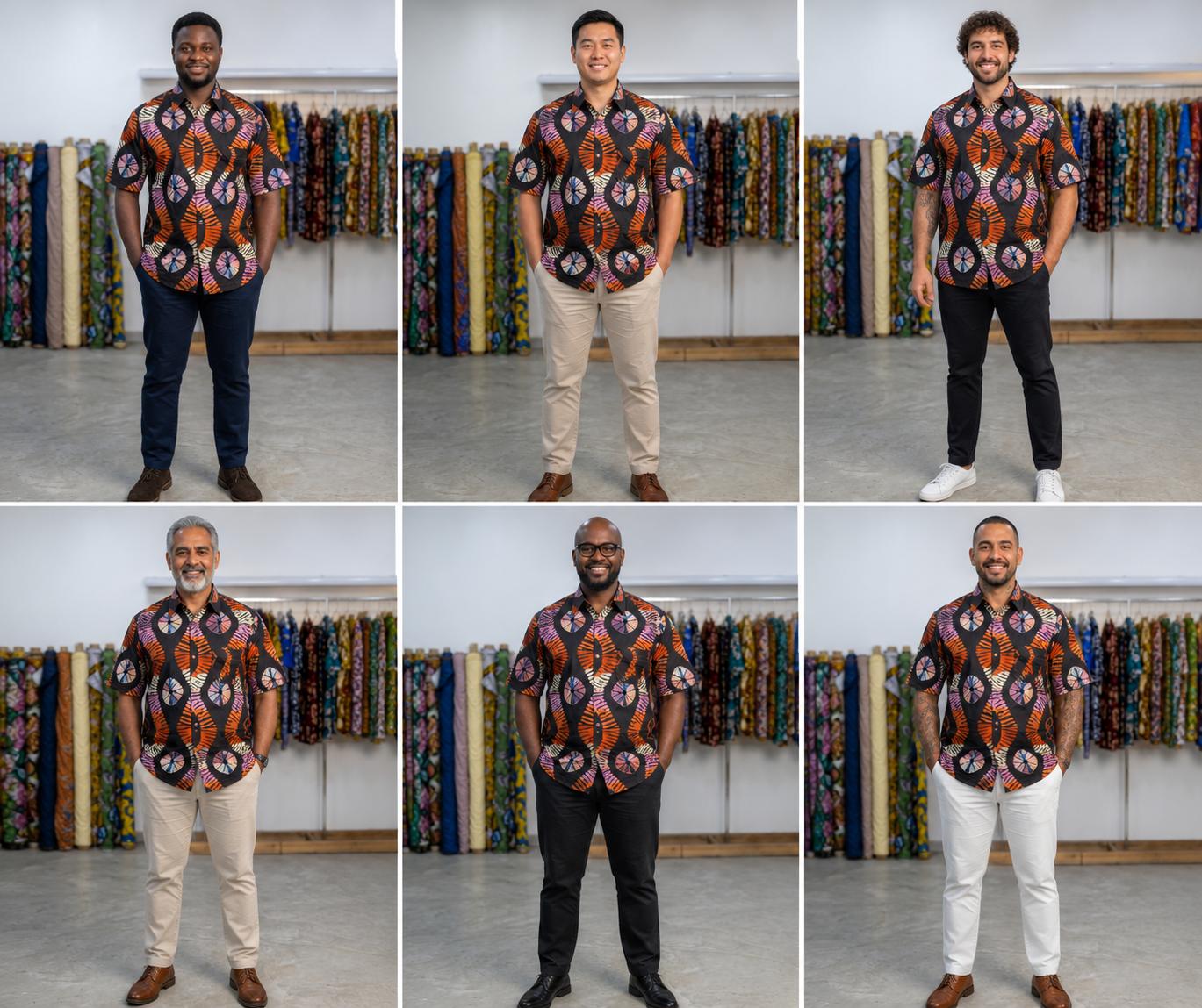 Tie-Dye Men's Short Sleeve Shirt