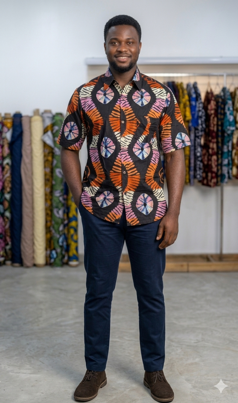 Tie-Dye Men's Short Sleeve Shirt