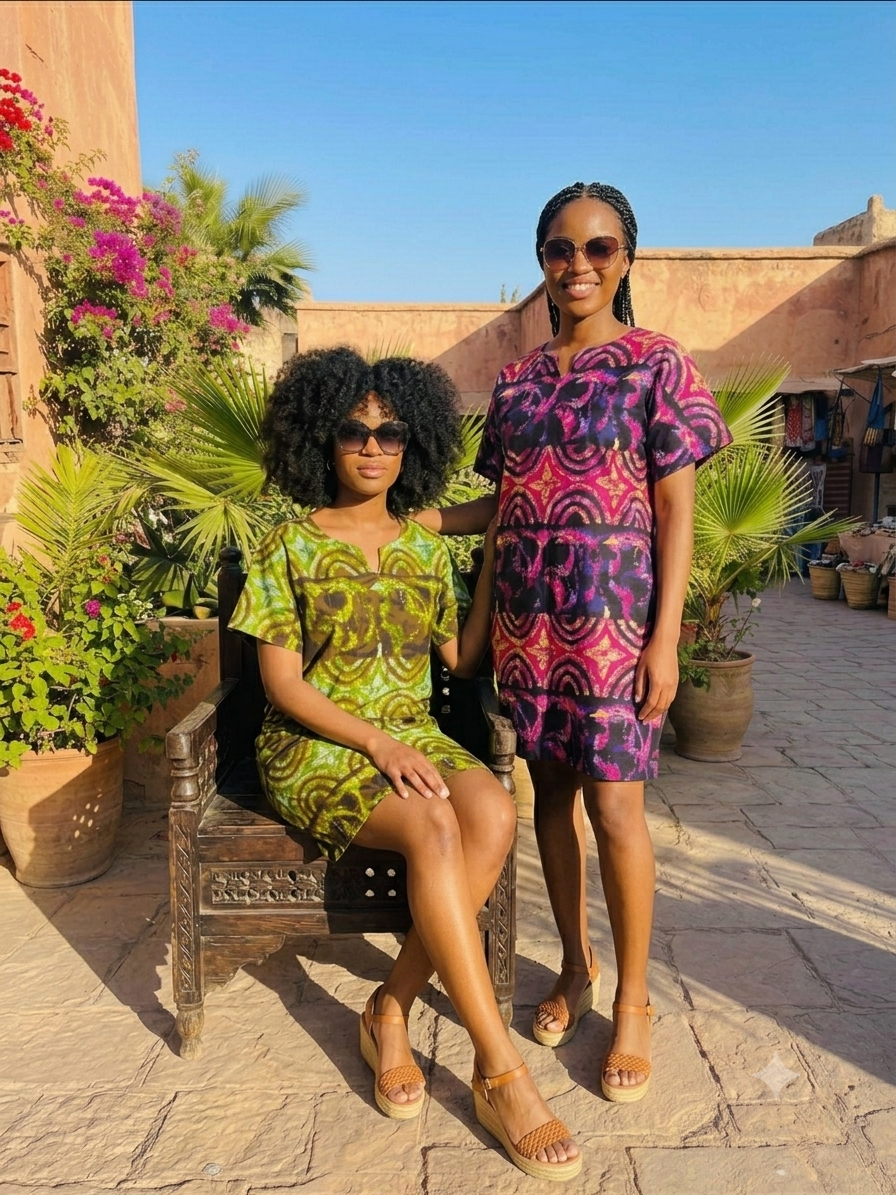African Print Shift Dress